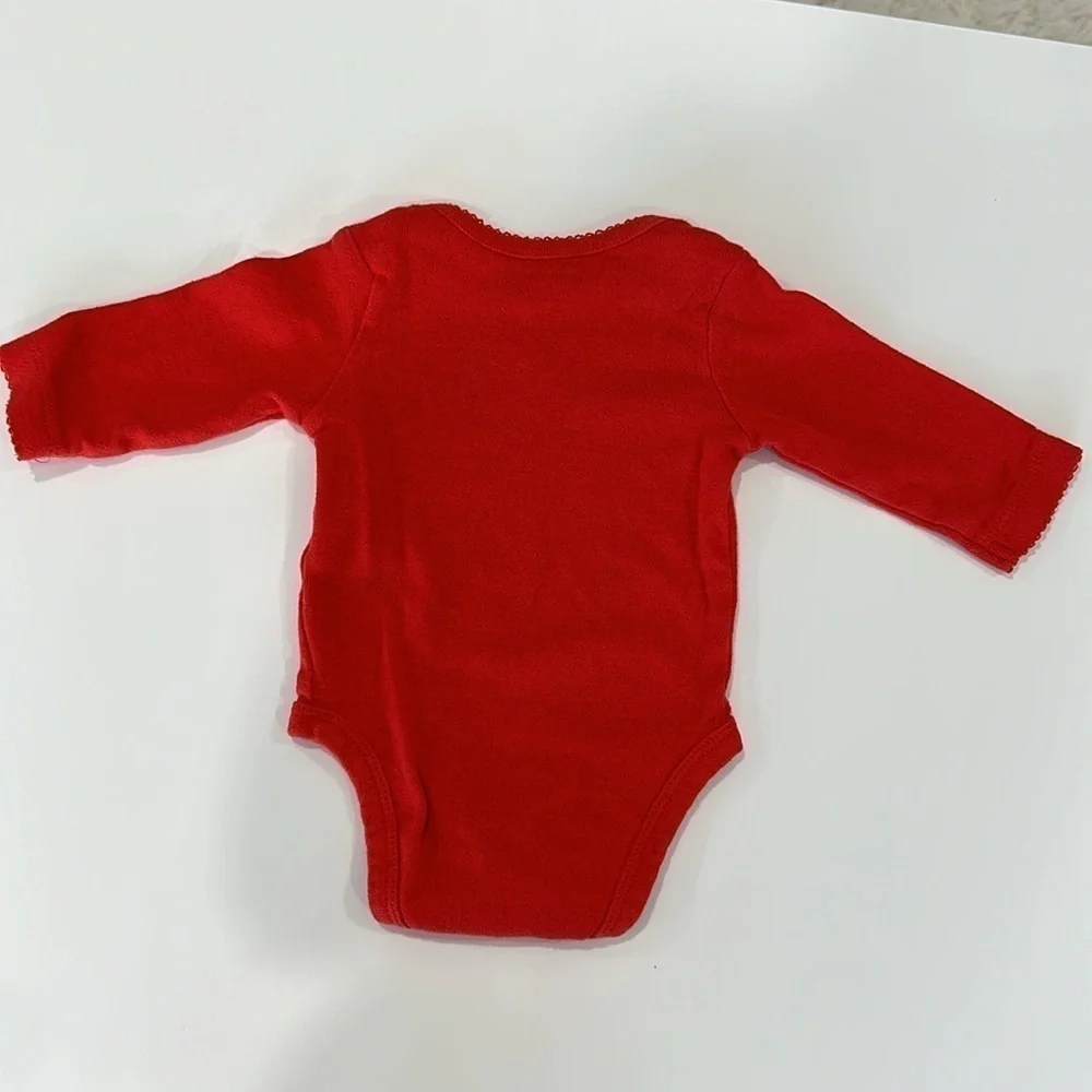 Red long sleeve onesie